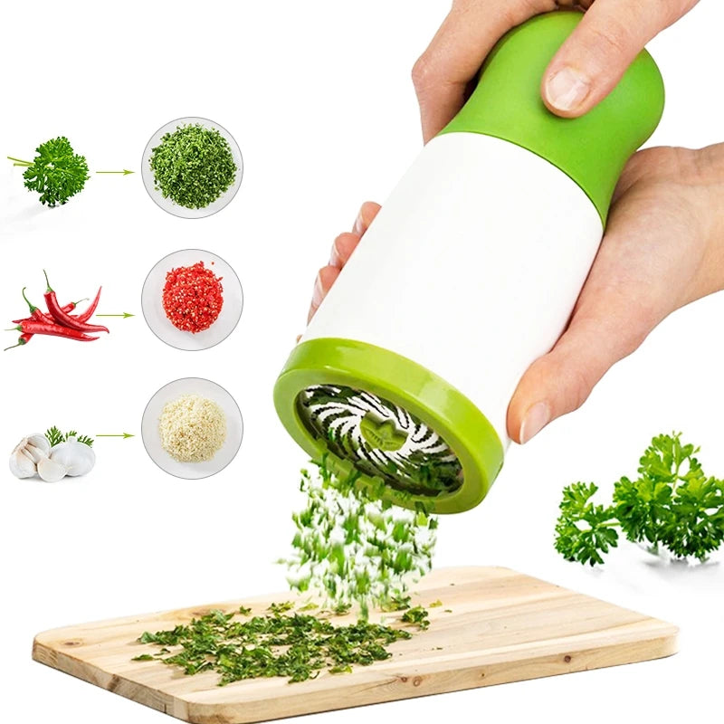 HelloWorld Herb Grinder Spice Mill Parsley Shredder Chopper Vegetable Cutter Garlic Coriander Spice Grinder Kitchen Accessories