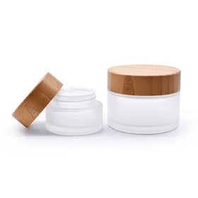 New Design Eco Friendly Frosted Glass Cosmetic Jars 5g-100g Custom Color for Eye Cream & Skin Care Cream