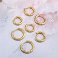 SP INS Simple Twisted Ear Buckles 18K Gold Plated Twist Hoop Earrings