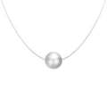 Festival Exclusive S925 Sterling Silver White Pearl Pendant Necklace Adjustable Lightweight Boho Bridal Jewelry Gift for Women