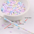 New Product 3mm Macarons Frosted Glass Rice Beads  for Handmade DIY