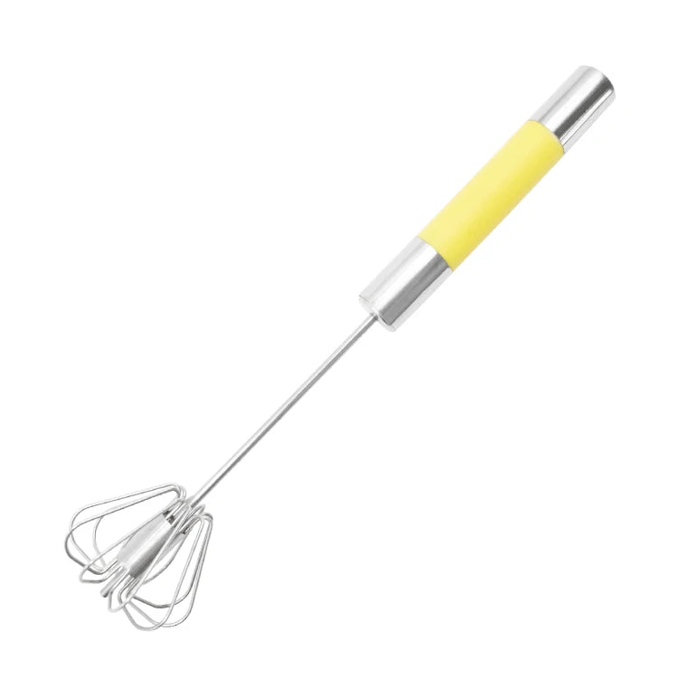 Semi-Automatic Rotating Cream Whisk Stainless Steel Egg Beater Tool for Baking Home Kitchen Accessory