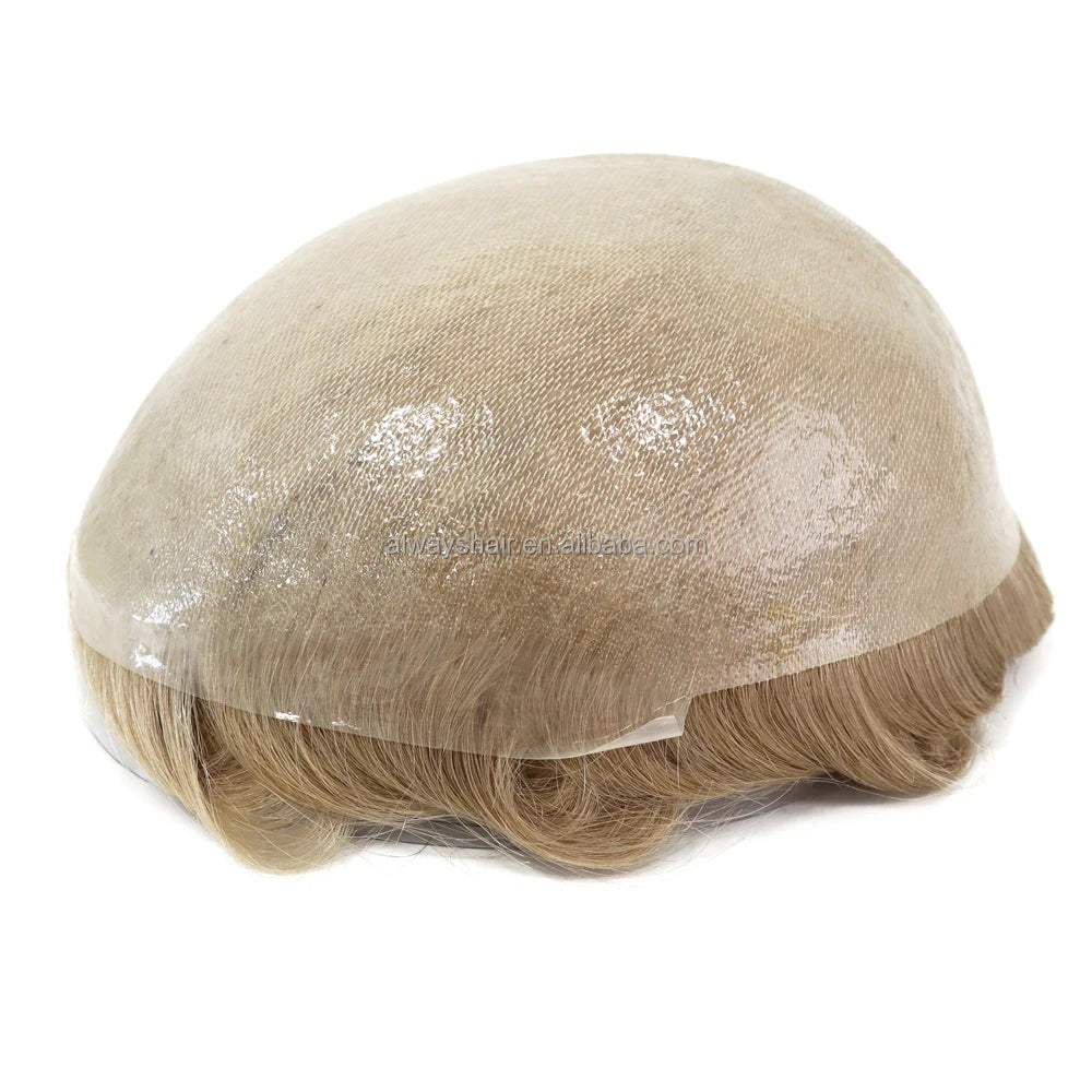 Mirage 100% Indian Hair Density Super Thin Natural Wave 6" Length Multiple Colors Skin Hair Replacement Systems Wholesale Toupee