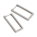 Wholesale Geometric Plain Hoop Earrings 925 Silver Hoop Earrings for Women Rhodium Plated Sterling Silver 925 Earrings