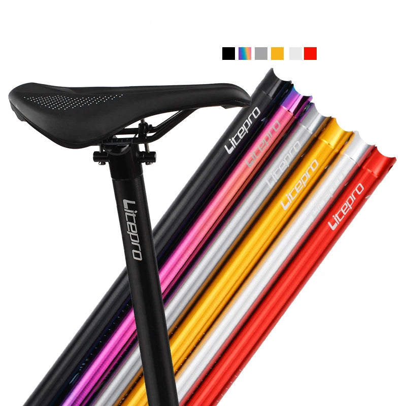 Litepro Ultra-light Bike Seat Tube Bicycle Parts Bicycle Seat Post CNC Aluminum Alloy for Folding Bike 33.9*600mm CN;GUA 600mm