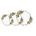 3Pcs Set Wedding Stand Metal Arch Circle Mesh Arch Flower Background Frame Wedding Arch Metal Backdrop for Parties Decor Archway