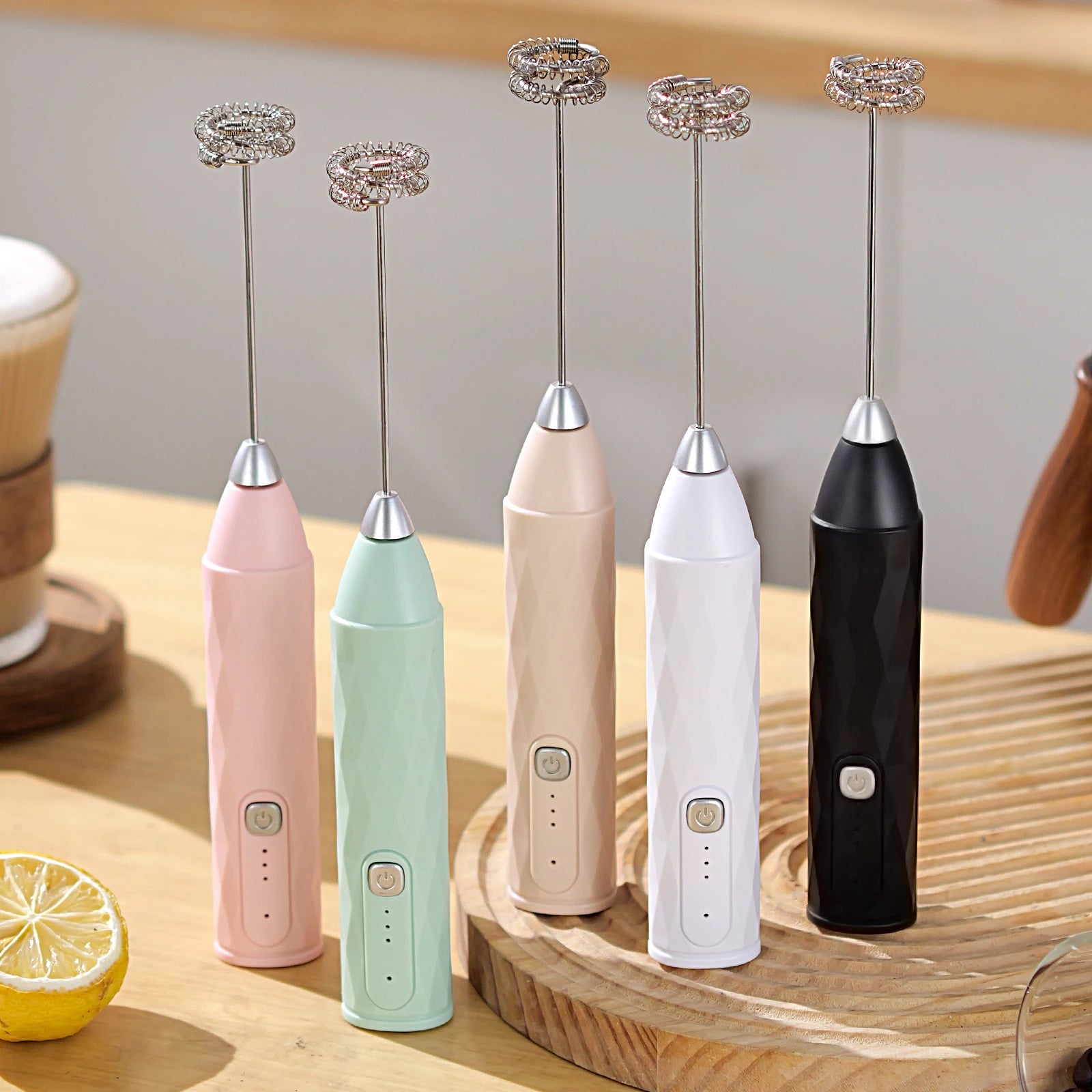 Mini Electric Handheld Milk Frother for Coffee & Cocktail Drinking Chargeable Milk Frother