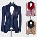 2025 Mens Suit Three-Piece Back Vent Mens Coat Pant Designs Wedding Costumes Smoking Formal Wedding Men Suits Set