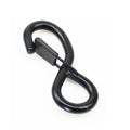 Heavy Duty 1 Inch Black Rubber Coated S Hook Metal Ratchet Belt Buckle for Hanging