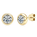 Luxury Fine Jewelry GRA Certification 0.5ct 5mm 1ct 6.5mm Vvs Moissanite 925 Sterling Silver Bubble Stud Earrings for Men Women