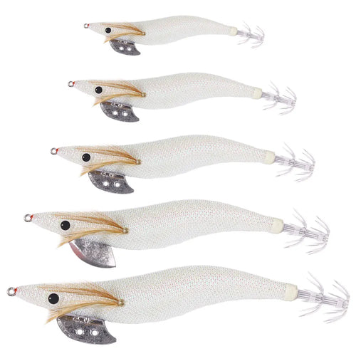 #2.0-#4.0 Wholesale Luminous Squid Jigs White Glow Shrimp Octopus Squid Jig Hooks Saltwater Fishing Lure