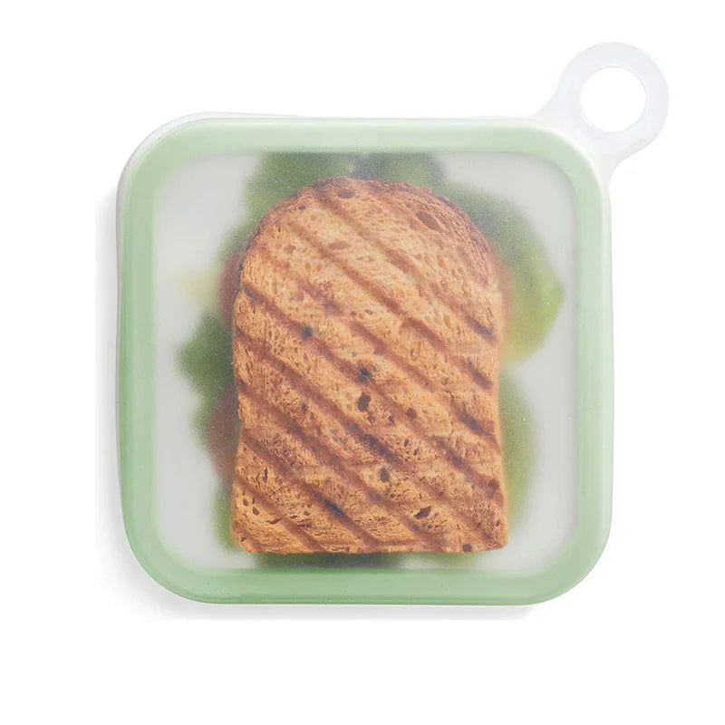 Wholesale Portable Mini Bento Style Silicone Lunch Box Cute Food Grade BPA Free Sandwich Toast