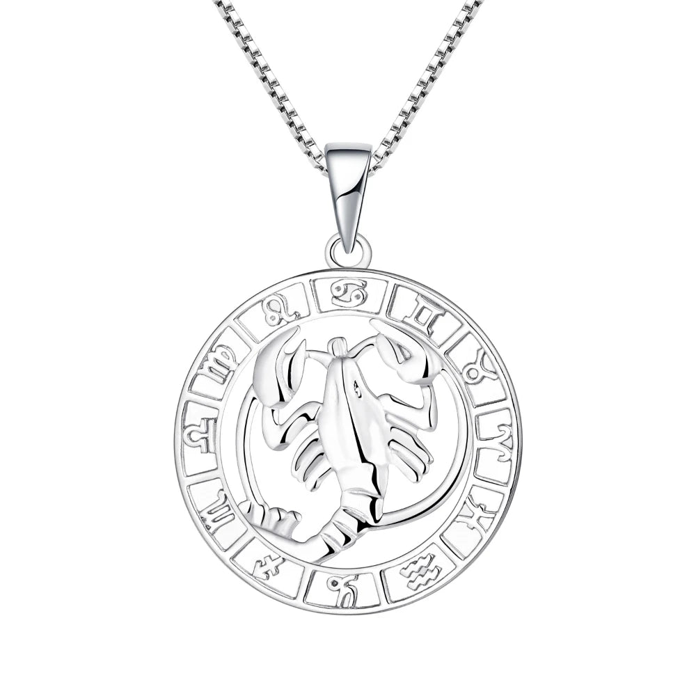 Custom Sterling Silver Astrology Cancer Necklace S925 and Sign of  Zodiac Necklace Religious Jewelry