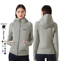 Xsunwing Women Sports Zipper Running Winter Warm Windproof Jacket Hooded Fitness Gym Training Coat Yoga Jogging Jacket WDQ028