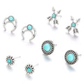 Hot Sale Latest Various Combination Retro Pine Stone Earrings Set Fashion Women's Jewelry Set