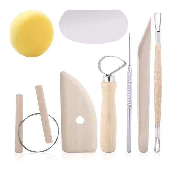 8 Pcs Handmade Ceramic Pottery Tools Clay Carving Sculpting Modeling Tools DIY Pottery Sculpting Tools Kit