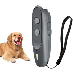 Electric Handheld Anti-barking Tool Stop Barking Ultrasonic LED Dog Training Device Waterproof Dog Trainer