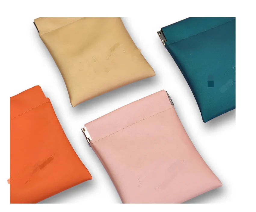 Custom Luxury  Leather Pouch Bracelet Packaging Perfume Pouch With Emboss Logo