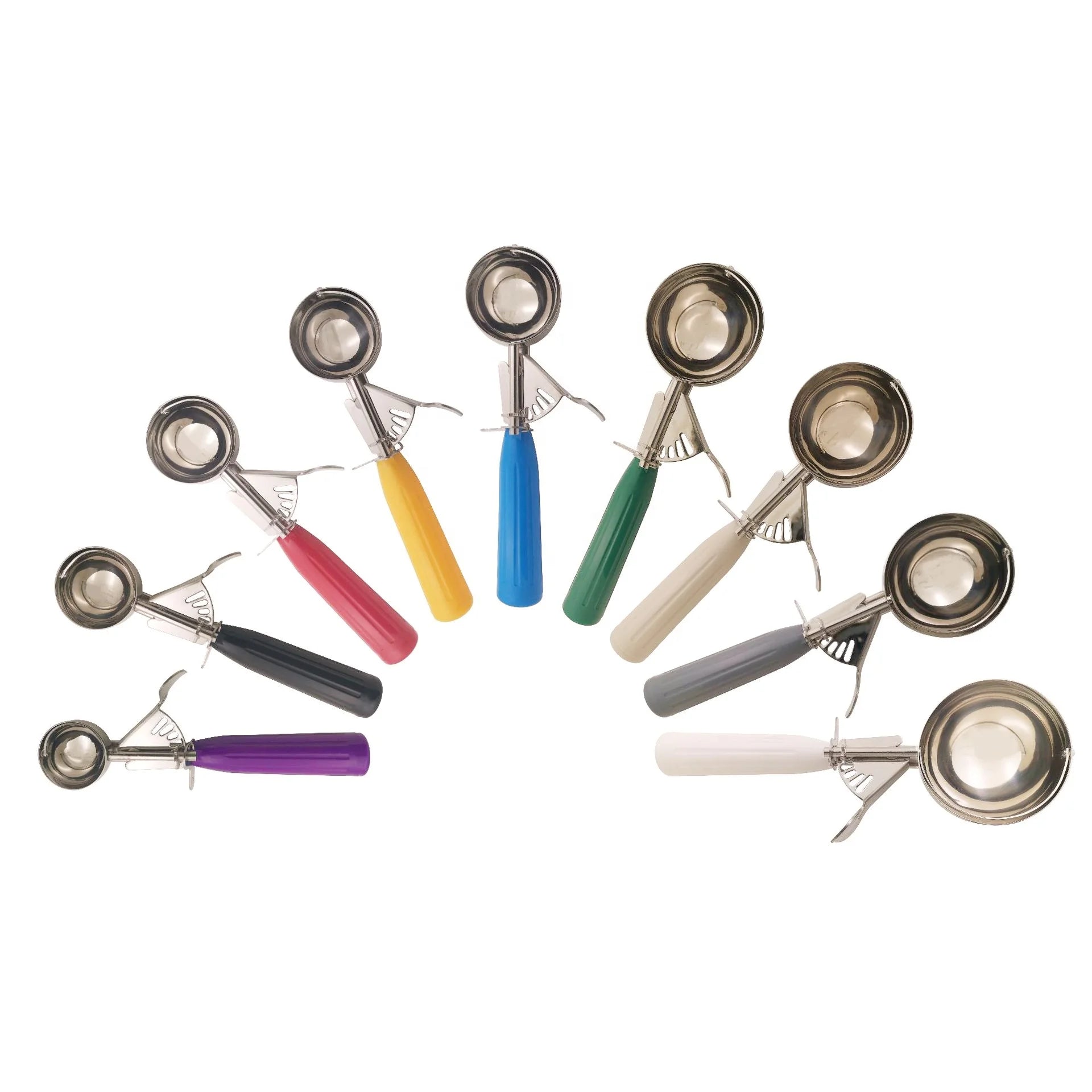 Multifunctional Durable Ice Cream Scoop with Colorful Handle Stainless Steel Small Cookie Scoop for 1 Tablespoon Cookie Dough