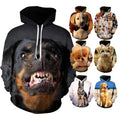 EVERTOP Men's Oversized Brown Polyester Hoodies OEM ODM 3D Printed Anime Animal Designs Spring Style Sublimation Dog Clothing