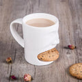 China Factory Cookies Milk Coffee Cup Dunk Ceramic Mug with Biscuit Holder