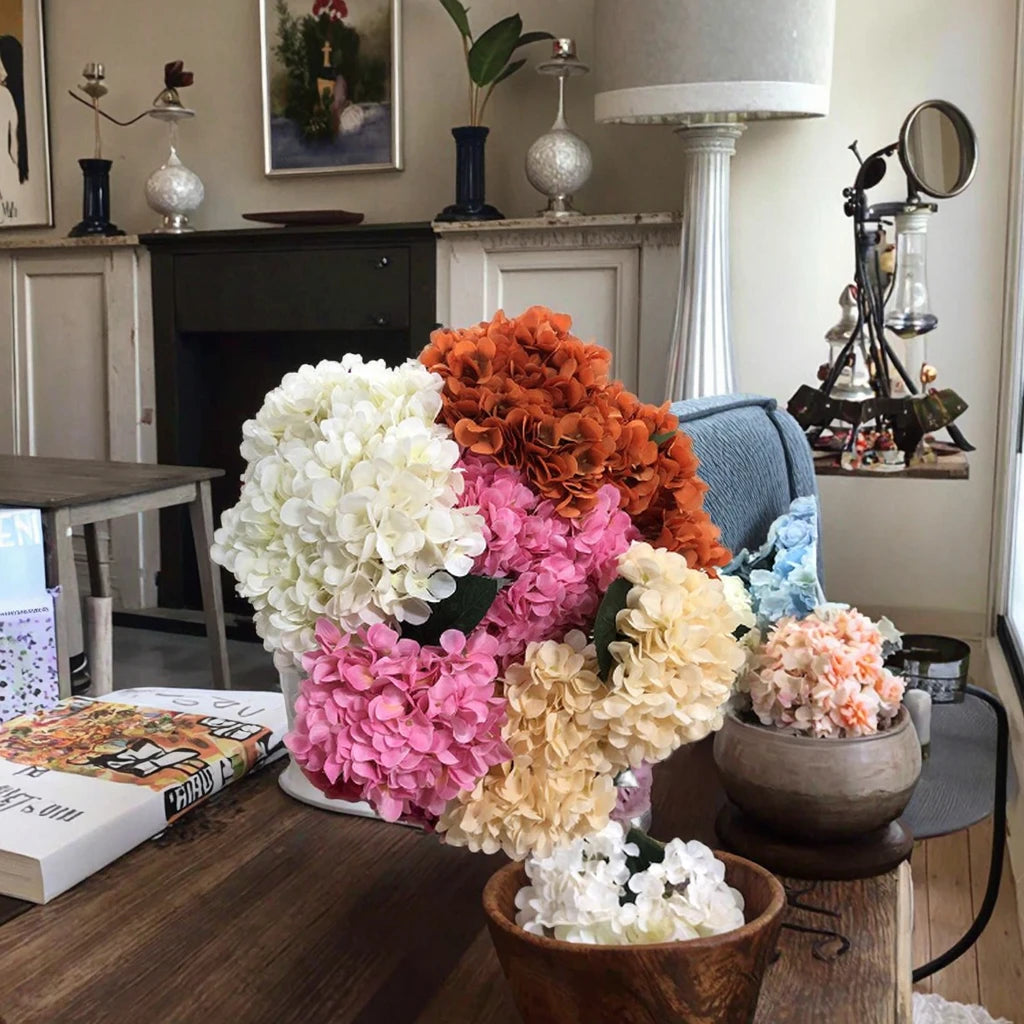 ZMHLHYJY Handmade Silk Hydrangea Flowers Artificial for Home Wedding Christmas & Easter Decor Durable