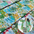 Factory Wholesale in Stock Casual Summer Cotton Plain Hawaiian Print Fabric for Shirt