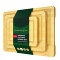 Factory Direct Sales Kitchenware Bamboo Cutting Board 3-Piece Set Durable & Easy to Clean Supports Laser Customization