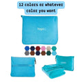 Wholesale Custom Design Portable Ultra Soft and Cozy Office Travel Pillow Car Fleece Blanket with Bag Set in Pouch