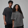 Batik MOQ 1PCS Blank 100% Cotton 240gsm Knitted Solid Drop Shoulder Oversized Heavyweight T-shirt Custom Logo Print