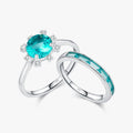 925 Sterling Silver Luxury Design Fine Jewelry Rings Set Crown Wedding Engagement Eternity Rings Bands for Women