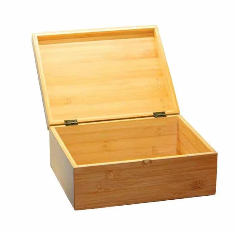 Bamboo Storage Keepsake Memory Box with Lid Desk Decor Handmade Multifunction European Style Large Decorative Gift Box