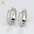 RTS New Arrivals 925 Sterling Silver 18k Gold Hoops Diamond Moissanite Earrings  Women Hoop Earrings for Parties