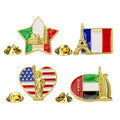 Manufacturer Italy France United States America United Arab Emirates Dubai Flag Map Enamel Brooch Pin Badge Emblem Lapel Pin