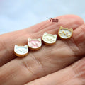 7mm Shank Mini Cat Head Buttons Zinc Alloy Washable for Small Doll Clothing Sewing Wholesale