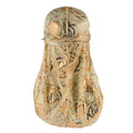 Bronzing Polyester Silky Durags Designer Long Straps Men Durag Wholesale Designer Floral Flower Durag for Men