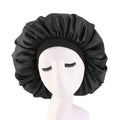 Wholesale Women Large Silky Satin Wide Elastic Band Hair Cover Sleep Bonnet Cap for Curly Long Hair