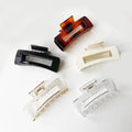 10.5cm Wholesale Women Hair Claw Elegant Hair Accessories Acrylic Large Hollow Square Basic Shark Clip