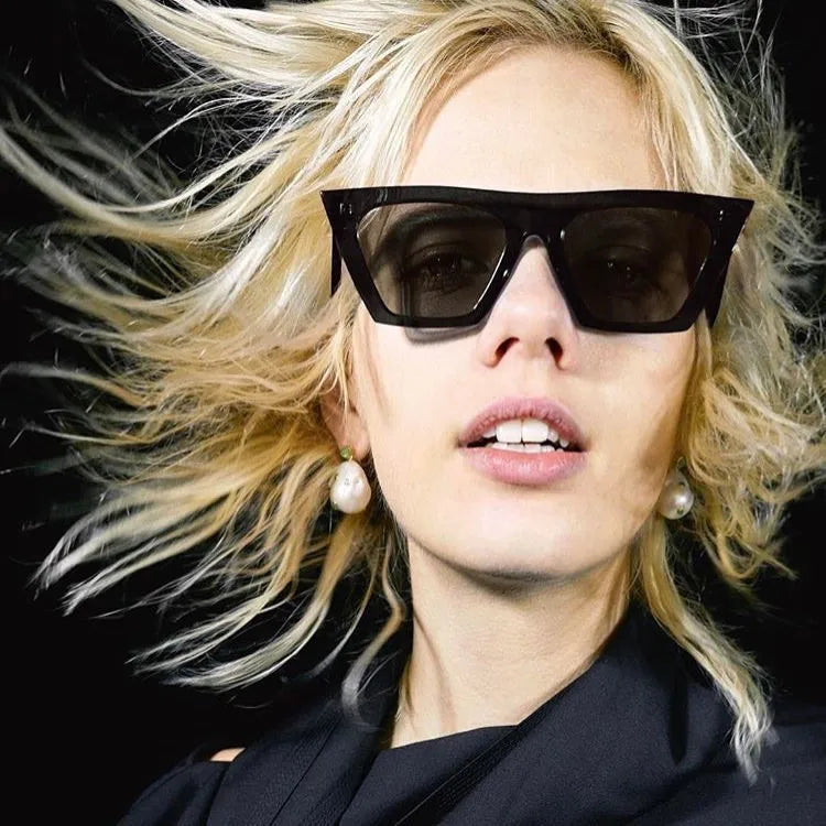 2020 Fashionable Big Cat Eye Sun Glasses Female Personality Women Shades Transparent Bright Frame Trendy Sunglasses