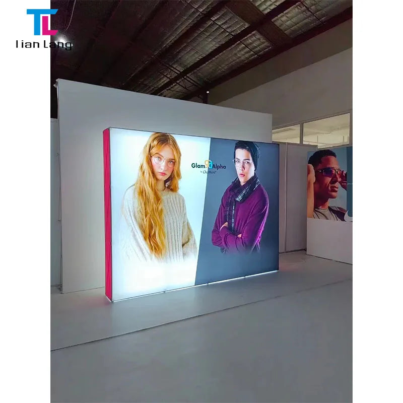 Custom LED Backlit Pop Display Light Box Light Weight Polyester Fabric with Aluminum Frame for Trade Show Promotion SEG Expo