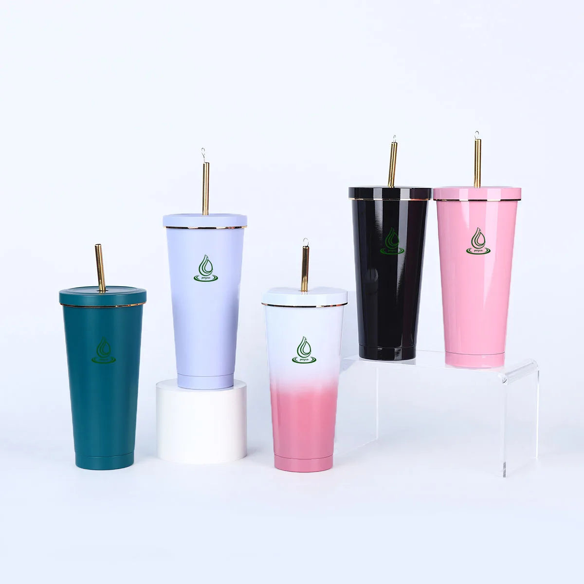 2023 18oz/25oz Custom Stainless Steel Vacuum Insulated Tumbler Cup Glass Mug with Straw