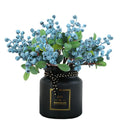 Mini Artificial Berries and Leaves Blueberry Christmas Picks for New Year Home Decor