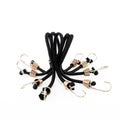 Wholesale in Stock Black Bungee Cord Strap With Hook 4mm Latex Rubber Polyester for Tie Down Luggage Use