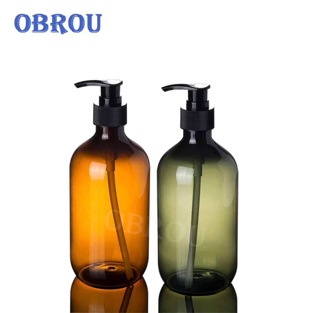 Popular Plastic Design Square Lotion Pump Water Spray Bottle Pet Shampoo Bottle Pump Spray 300ml 500ml OEM Colors