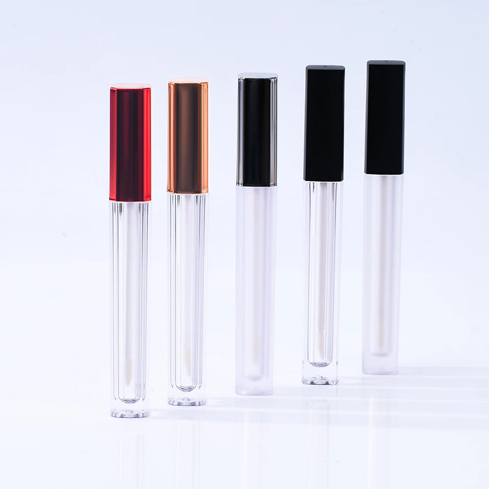 Wholesale Eyeliner Mascara Empty Round Lipstick Container clear 5ml 10ml 15ml Plastic Lip Gloss Tube