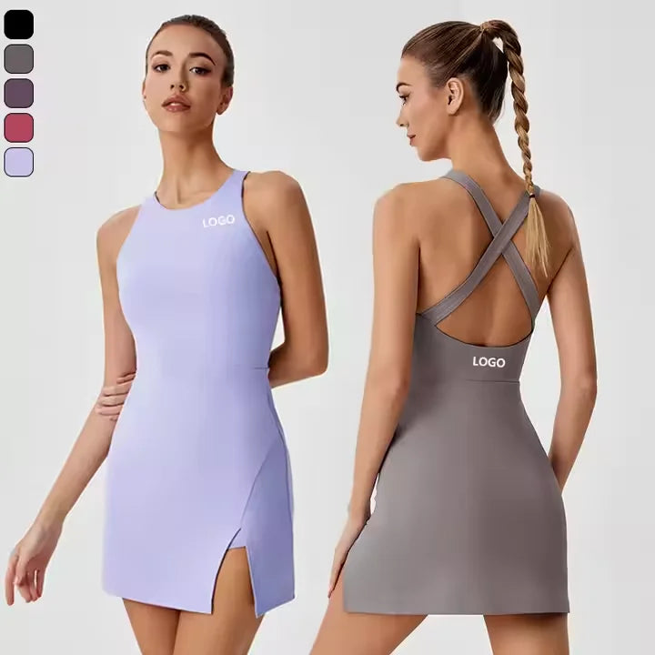 Hot Selling Sexy Tennis Wear Yoga Set Sportswear Workout Dress Quick Dry Gym Fitness Tennis Golf Skirt for Women