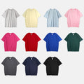 100% Cotton 230gsm Men's Casual Short Sleeve T-Shirts Custom Oversize Boxy Fit Heavyweight Crew Neck Loose O-Neck Men's Clothing
