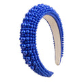 Wholesale New Fashion High Quality PMMA Geometric Shape Hair Accessory Seed Bead Hand Beaded Pearl Bride Headband