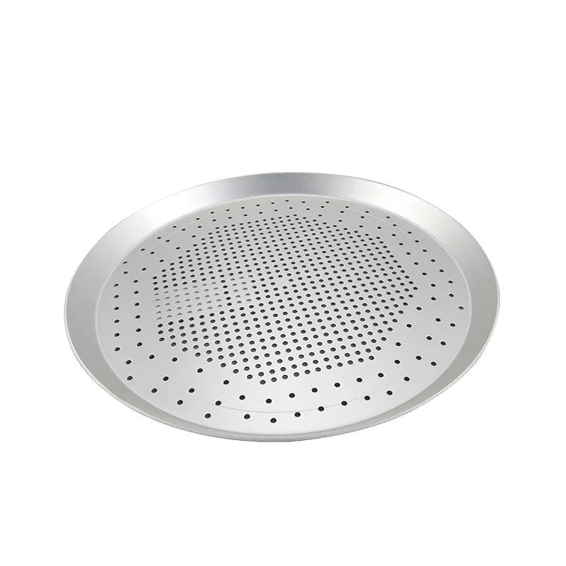6.5 to 16 Inch Pizza Pan Perforated Aluminium Alloy Pan Plate Deep Dish Non-stick Round Pizza Plates Baking Tool