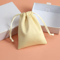 8x10cm Custom White Bag Wholesale Drawstring Pouches Gift Packaging Cosmetic Jewelry Packaging Bags